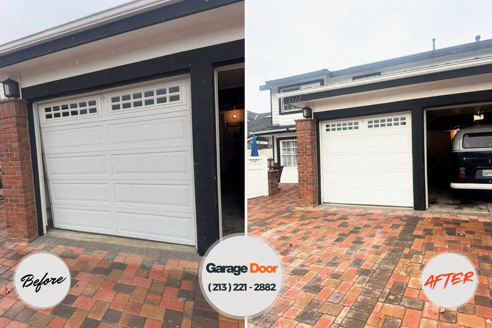 Before and after: garage door repair Funkstown, MD